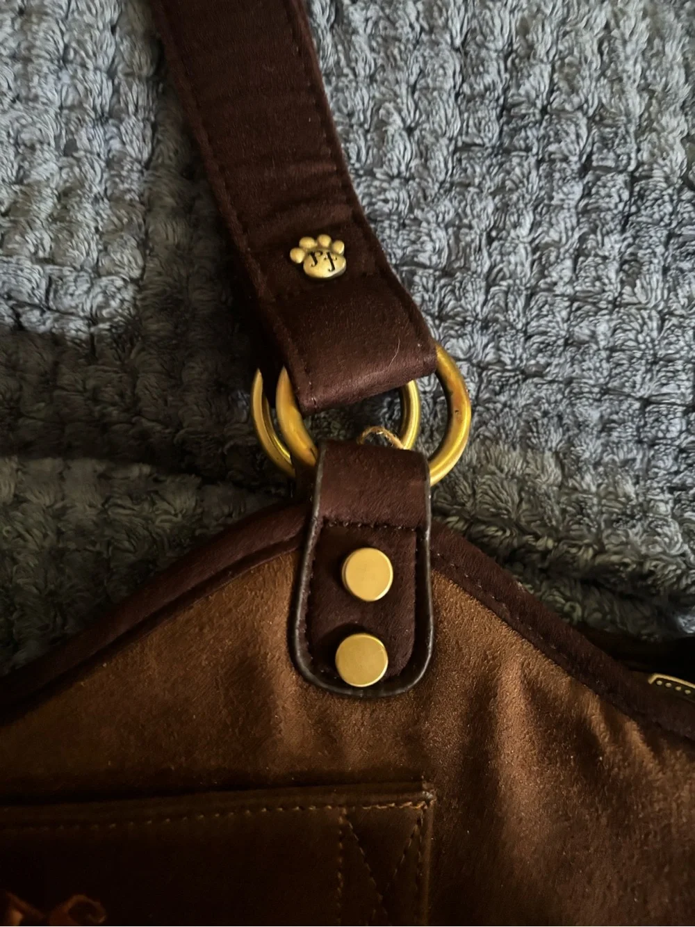 Brown Suede upscale airline carrier for spoiled pups! RARE!
